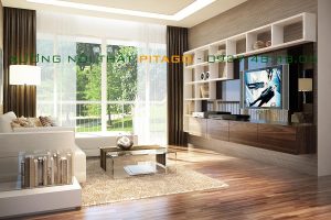 Lựa chọn sàn gỗ công nghiệp trang trí phòng khách sang trọng