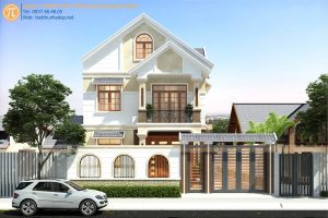 Mẫu biệt thự phố 2 tầng mái thái đẹp
