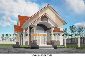 Mẫu nhà cấp 4 mái thái 300 triệu