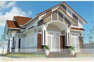 Mẫu nhà cấp 4 mái thái 4 phòng ngủ tiện nghi ở Bình Dương