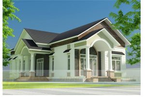 Mẫu nhà cấp 4 mái thái hiện đại 4 phòng ngủ ở Long Khánh Đồng Nai