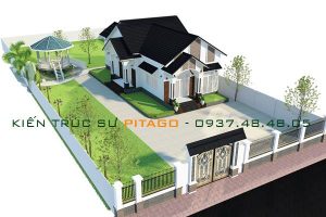 Mẫu nhà cấp 4 mái thái mặt tiền 7m
