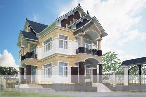 Nhà mái thái đẹp 2 tầng – Thiết kế nhà mái thái đẹp 2 tầng ở Đồng Nai
