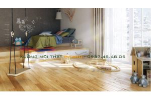 Thiết kế sàn gỗ an toàn cho phòng ngủ của bé