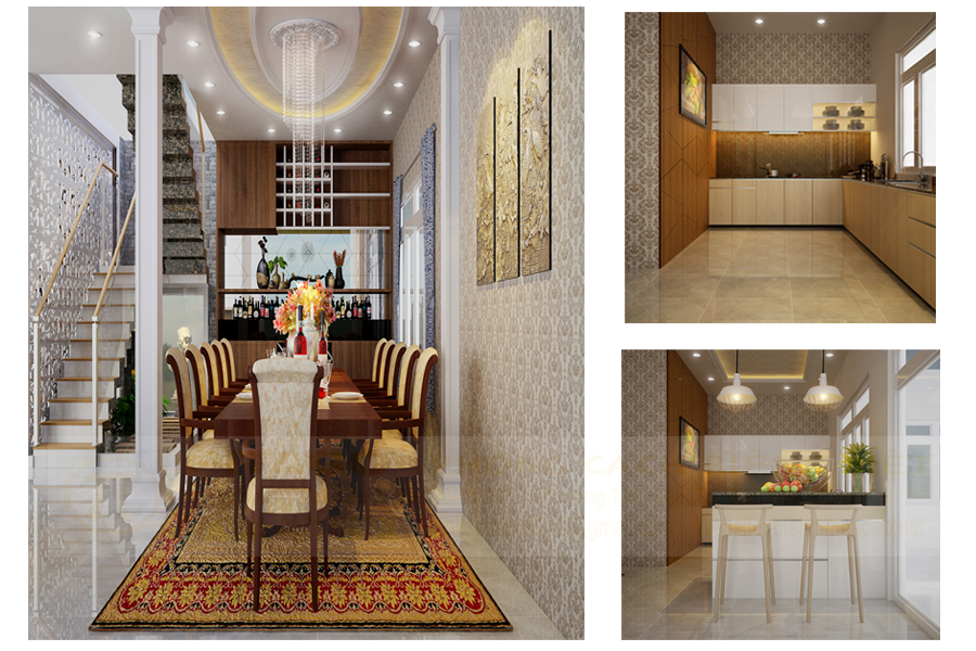 Thiết kế thi công nội thất trọn gói nhà phố biệt thự  đẹp tại TP Biên Hòa