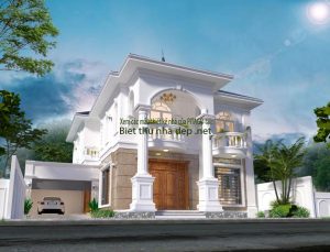 mẫu nhà biệt thự mái thái