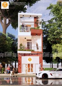 Mặt tiền nhà phố 5m