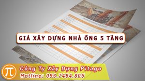 Giá xây dựng nhà ống 5 Tầng