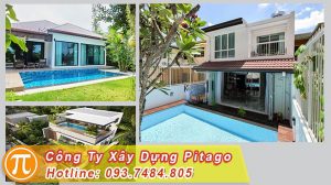 Mẫu nhà phố có hồ bơi