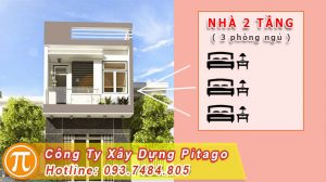 Thiết kế nhà đẹp 2 tầng 3 phòng ngủ