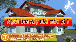 mệnh hoả xây nhà màu gì