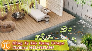 thiết kế nhà có bể cá koi đẹp