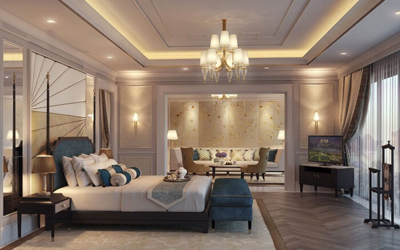 Hình ảnh thiết kế nội thất phòng ngủ khách sạn