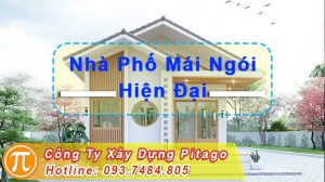 nhà phố mái ngói hiện đại