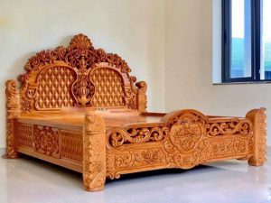 Giường khách sạn gỗ tự nhiên K12
